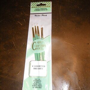 Fabric Painting Scrubber Brush Set Value Pack 4 Assorted Brushes
